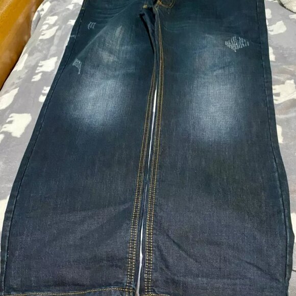 LOG Men's Dark Blue Denim Jeans [38x32] - Picture 5 of 7